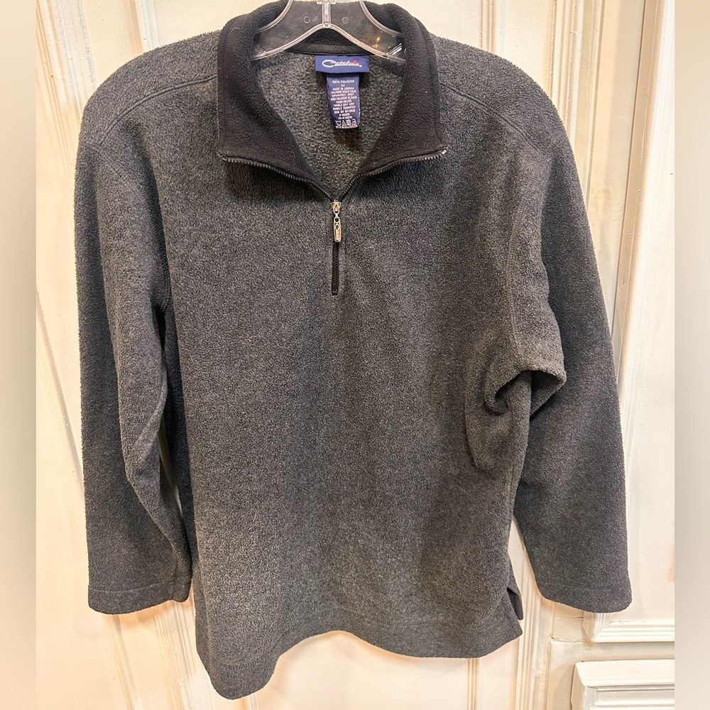 Catalina Men's Black Quarter Zip- pull over